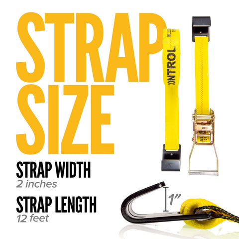 US Cargo Control heavy-duty strap with 2in width and 30ft length for large loads.
