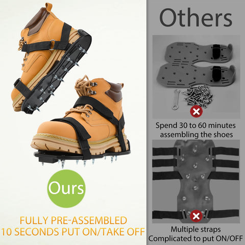 US:E spike shoes use durable materials to support up to 200 pounds.
