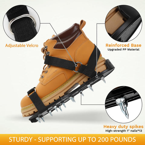 US:E spike shoes prevent footprints on finished epoxy floors.