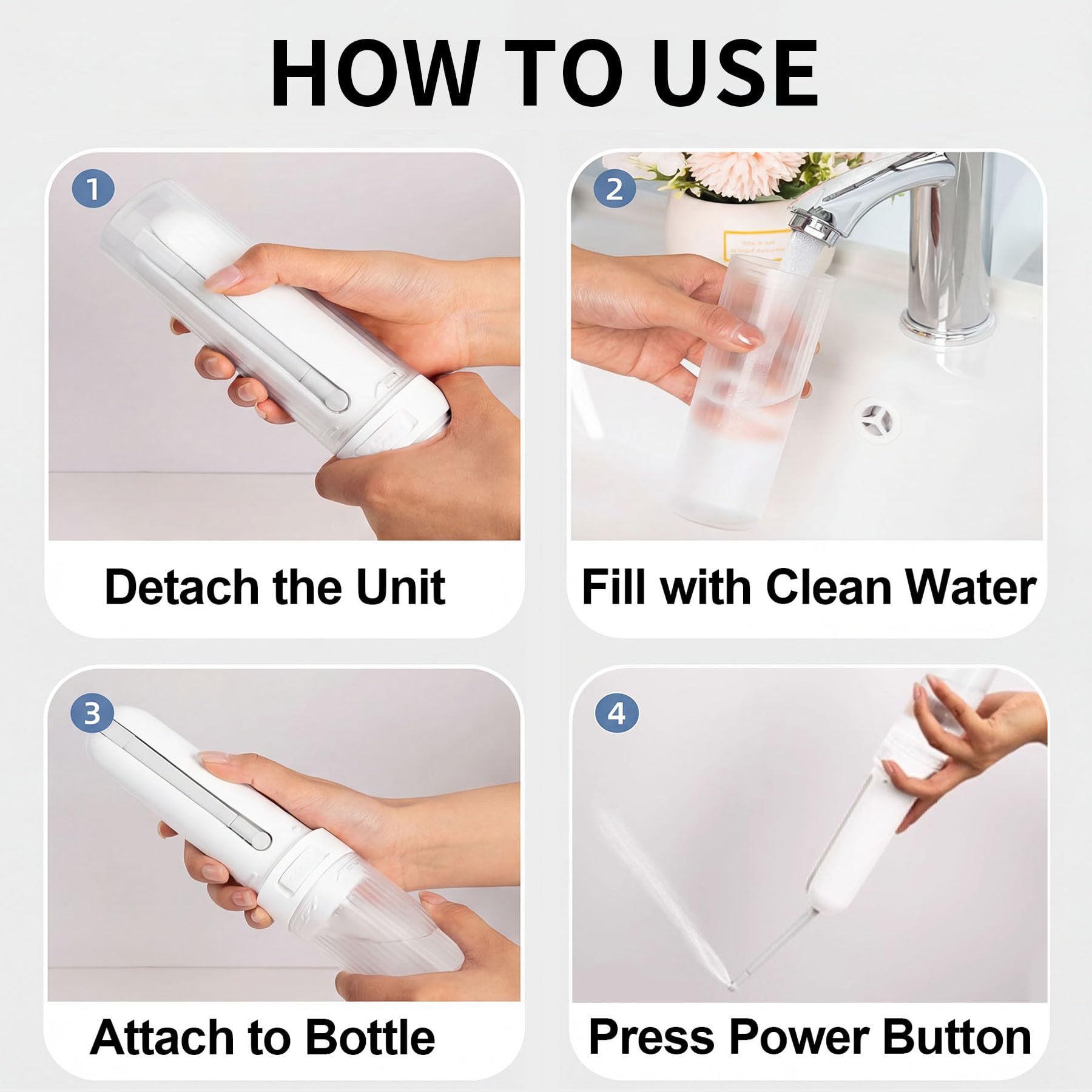 US-VIVIV 180-degree adjustable nozzle for versatile angles.