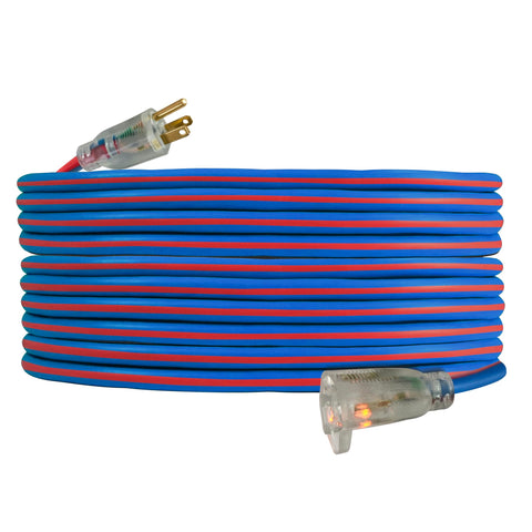 US Wire and Cable blue lighted plug enhances visibility and confirms connection.