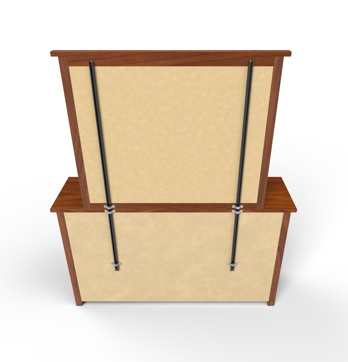 USA Bed Support Co heavy-duty mirror bracket mounted on 60-inch support for sturdy stability.