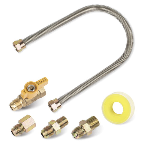 Usamate F271239 22-inch flexible gas line for safe universal appliance hookups.