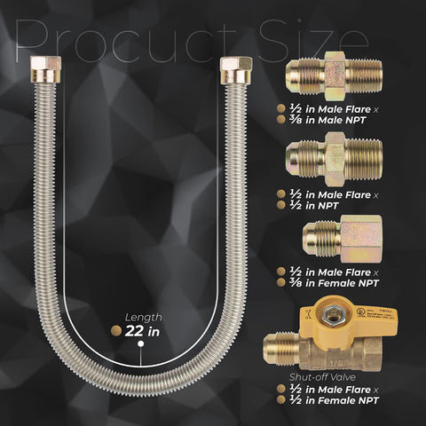 Usamate F271239 brass gas shutoff valve for quick maintenance control.