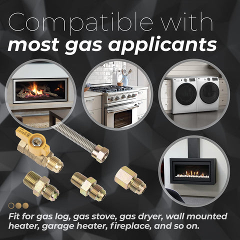Usamate F271239 complete hook-up kit for easy gas appliance installation.