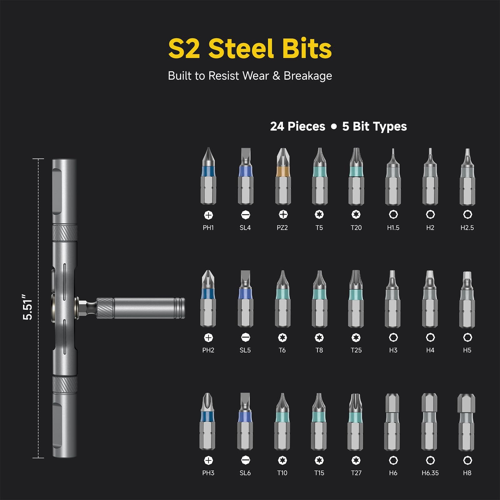 USUAUU magnetic tips holder keeps screws secure while working