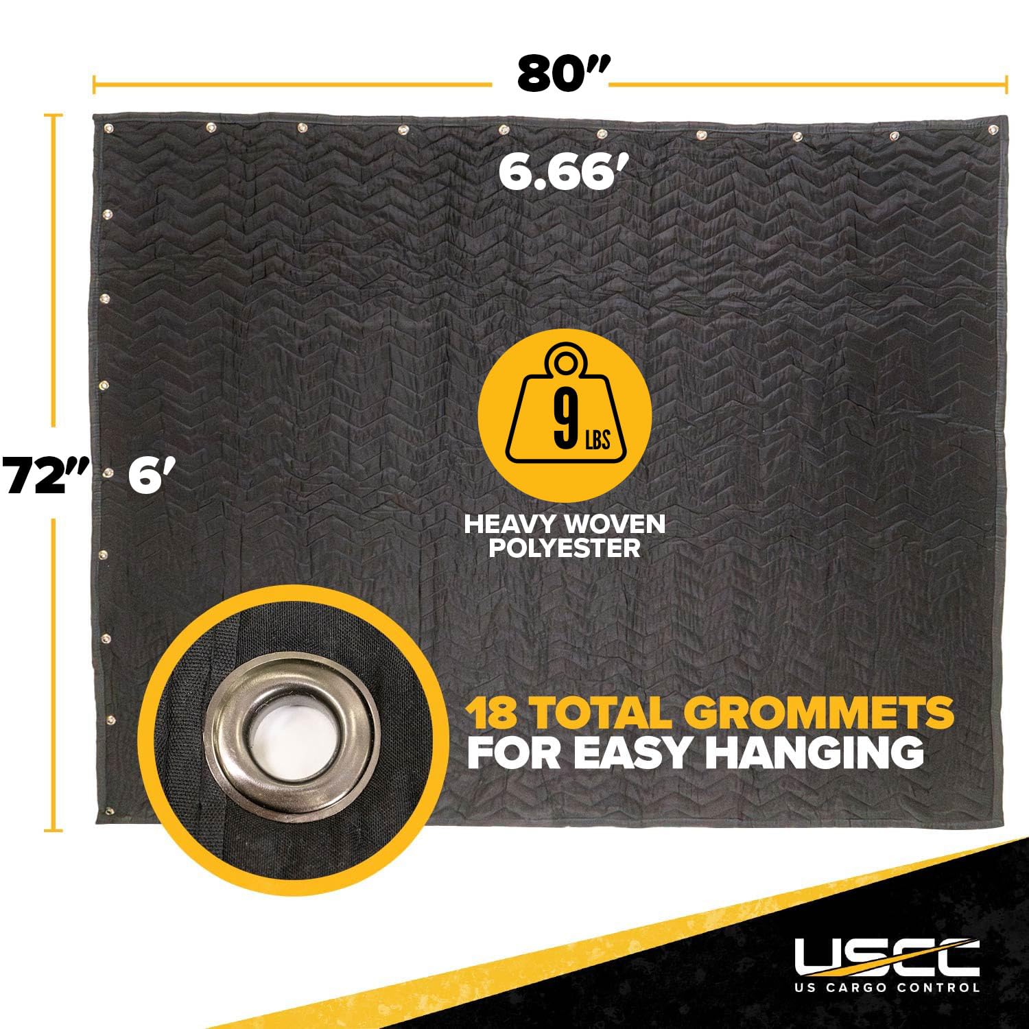 US Cargo Control wall-hanging acoustic blanket reduces echo for home studios.