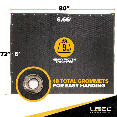 US Cargo Control wall-hanging acoustic blanket reduces echo for home studios.