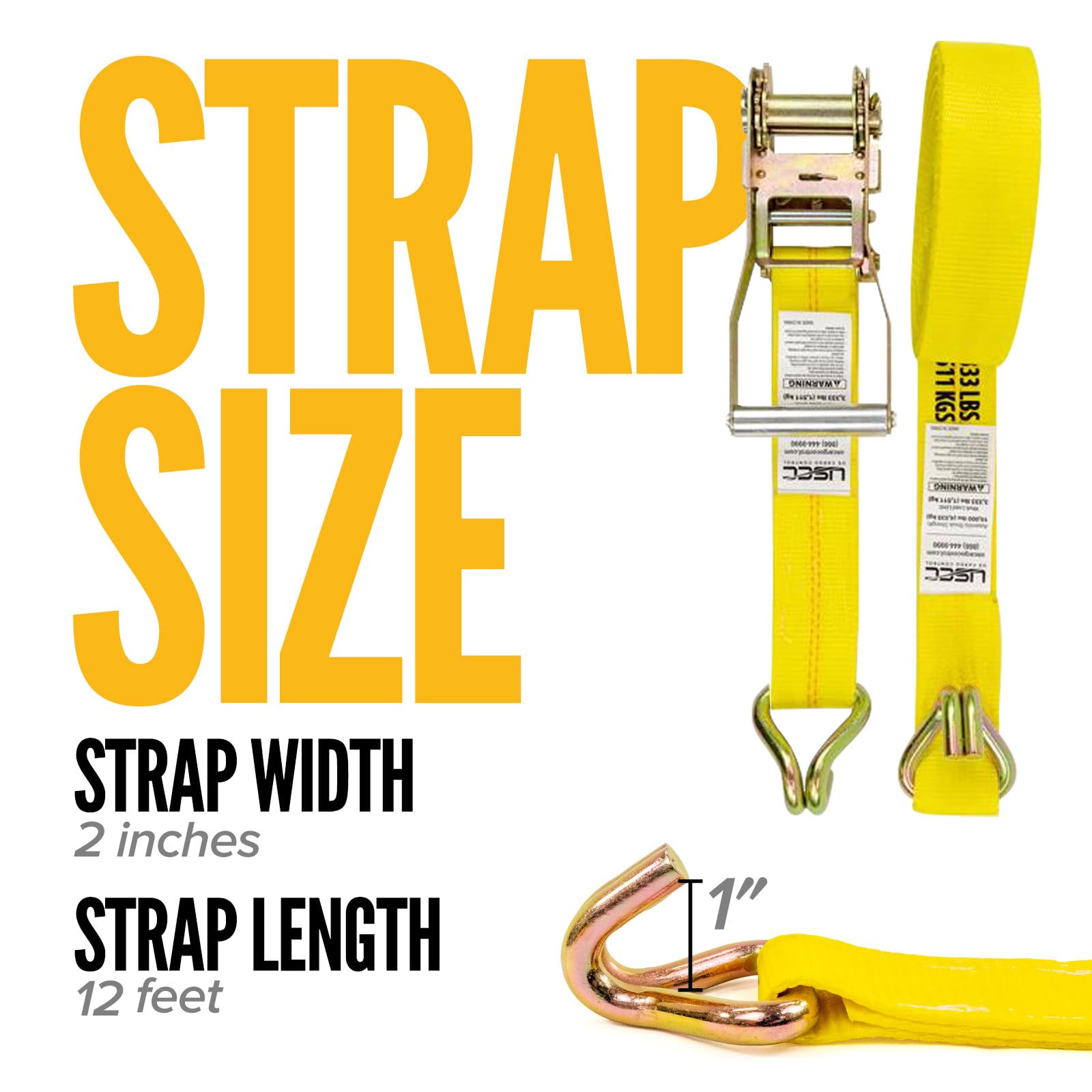 Close-up of US Cargo Control ratchet handle showing light grip and ease of tension