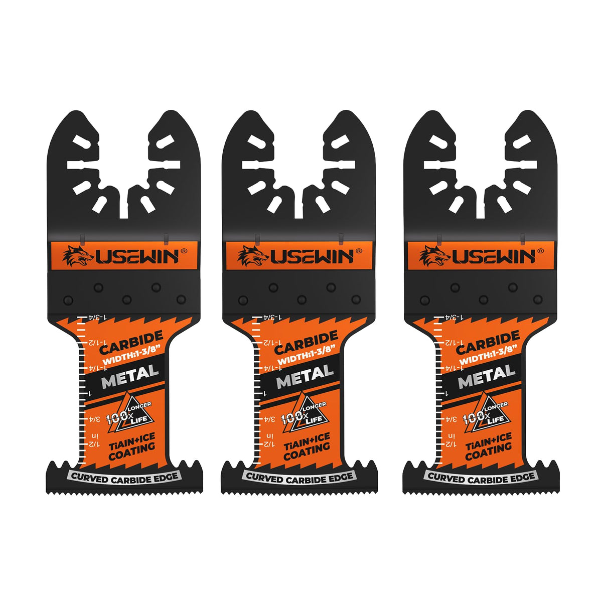 UseWin Expert Carbide Oscillating Blades curved edge for clean, precise metal cuts.