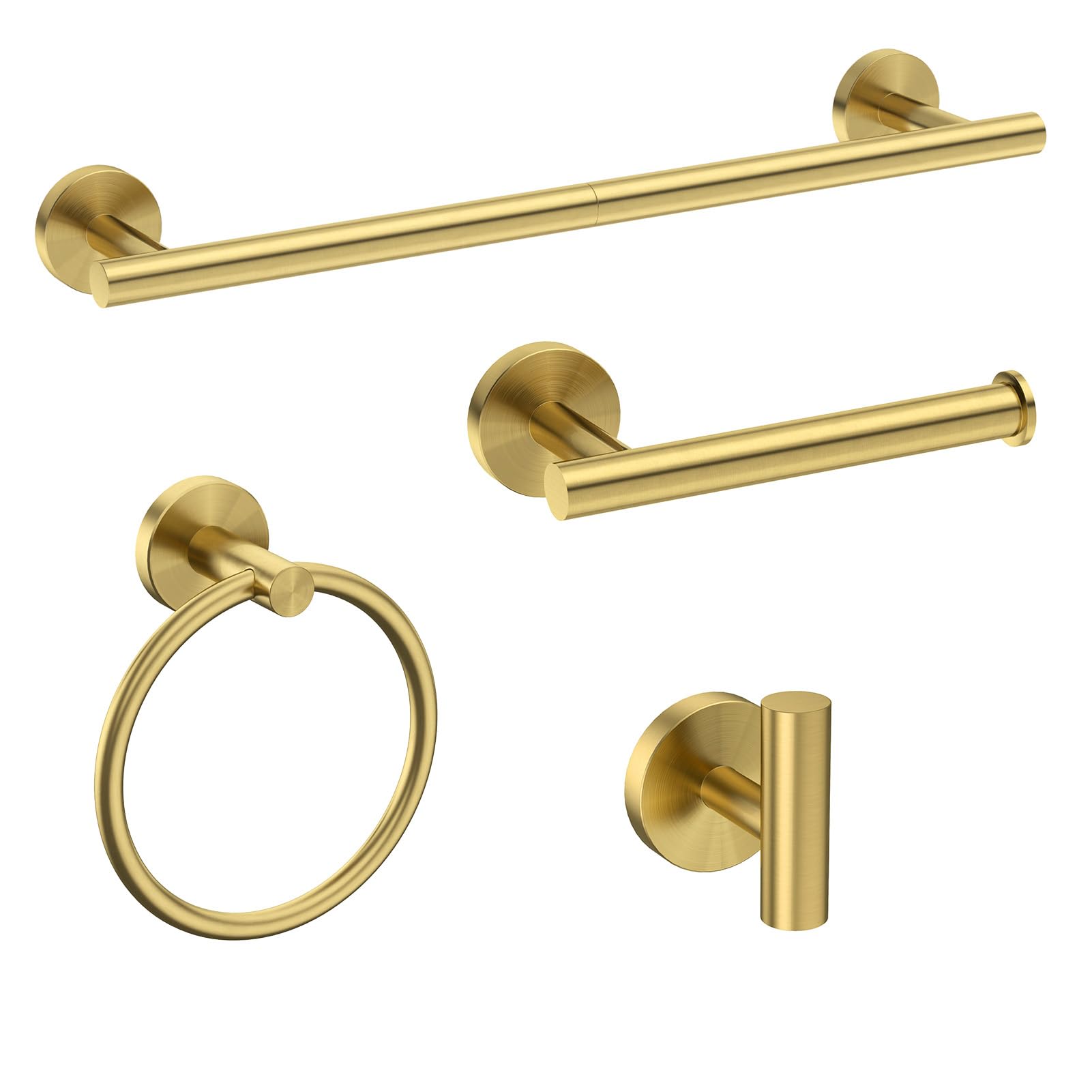USHOWER brushed gold towel bar 18in for organized towels