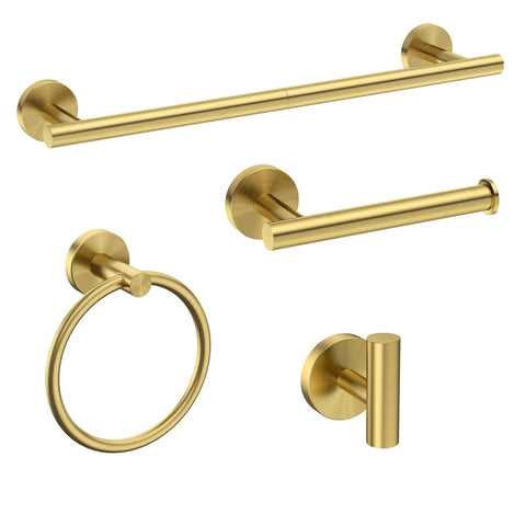 USHOWER brushed gold towel bar 18in for organized towels