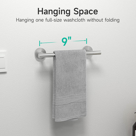 Modern minimalist USHOWER towel bar complements Nordic bathroom style