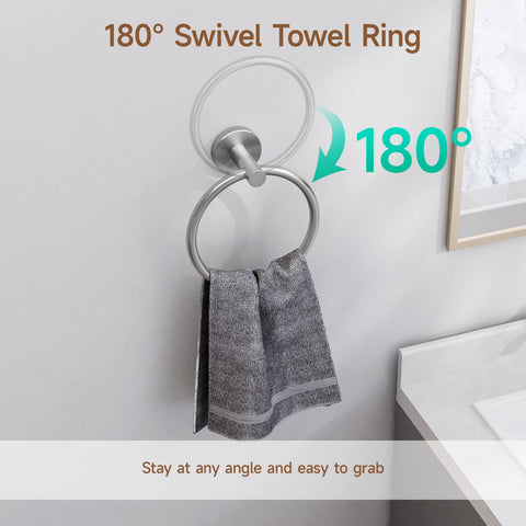 USHOWER brushed nickel robe hook for robes and towels.