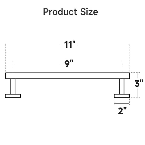 USHOWER towel bar assembly guide showing simple mounting steps