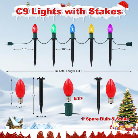 USOKYO connectable lights end-to-end enable expansive, seamless holiday lighting displays.
