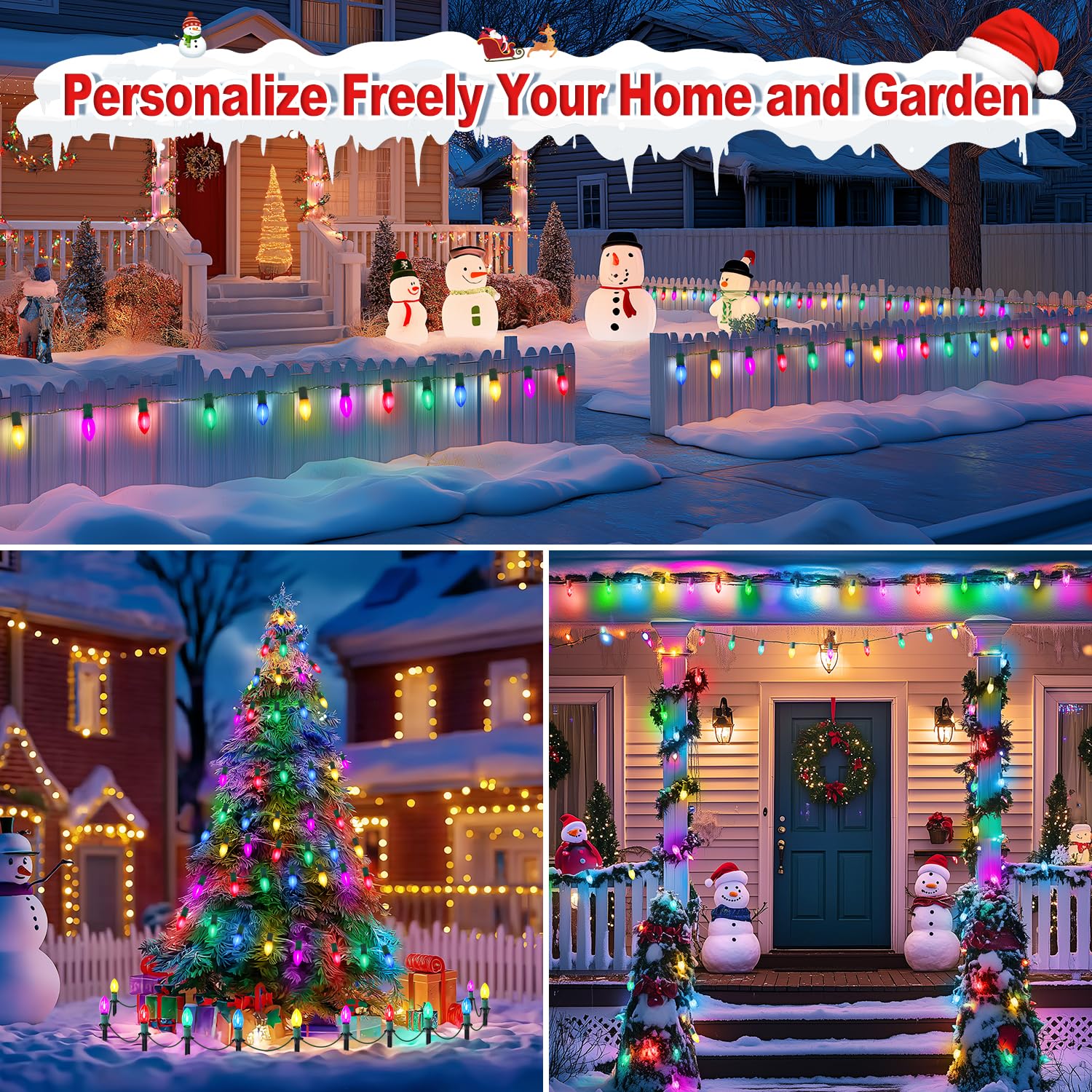 USOKYO Driveway, yard, and lawn accents add festive charm.