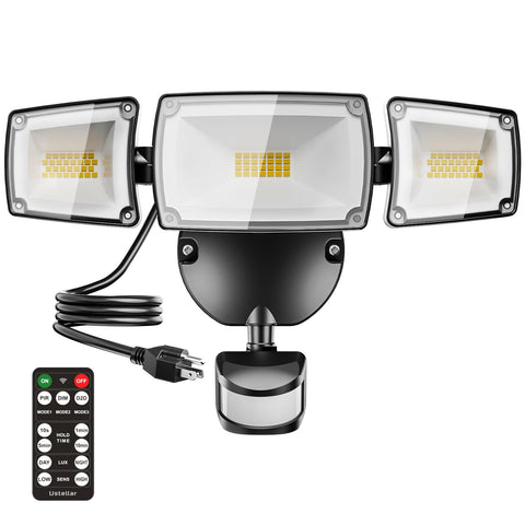 USTELLAR 55W flood light front view delivers broad outdoor coverage.