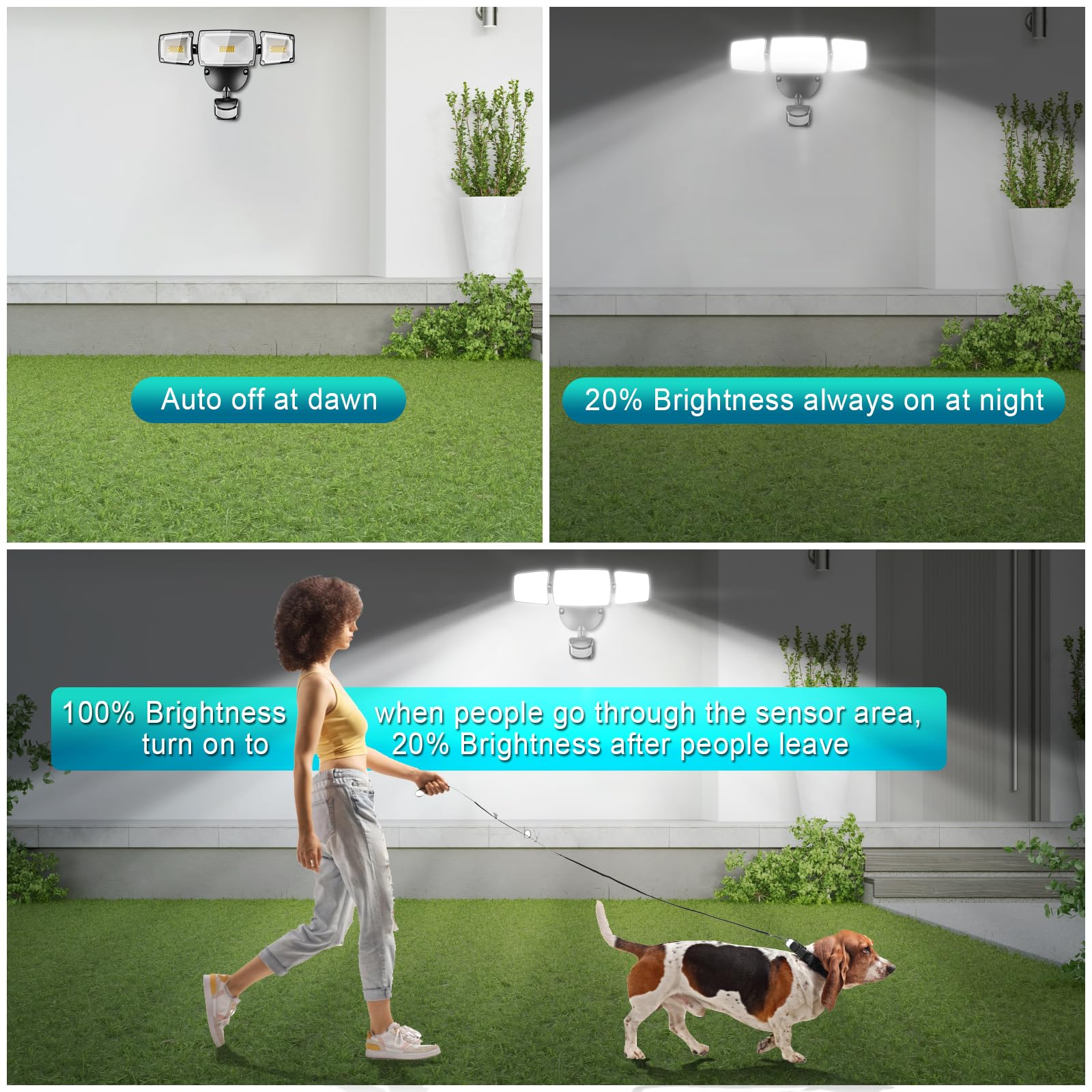 USTELLAR IP65-rated flood light withstands rain and dust.
