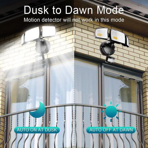 USTELLAR motion sensor activates lighting up to 60 feet.
