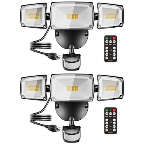 USTELLAR 55W plug-in flood light ready for quick setup and porch visibility.