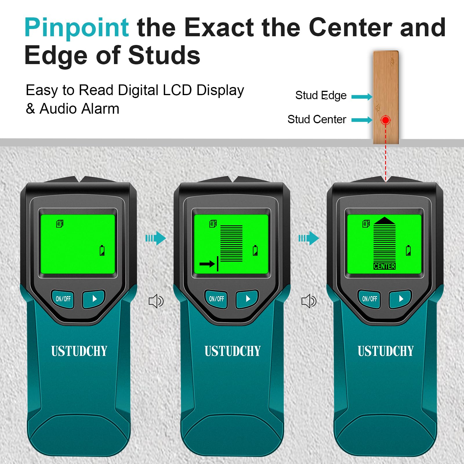 USTUDCHY ergonomic anti-slip handle for comfortable scanning.