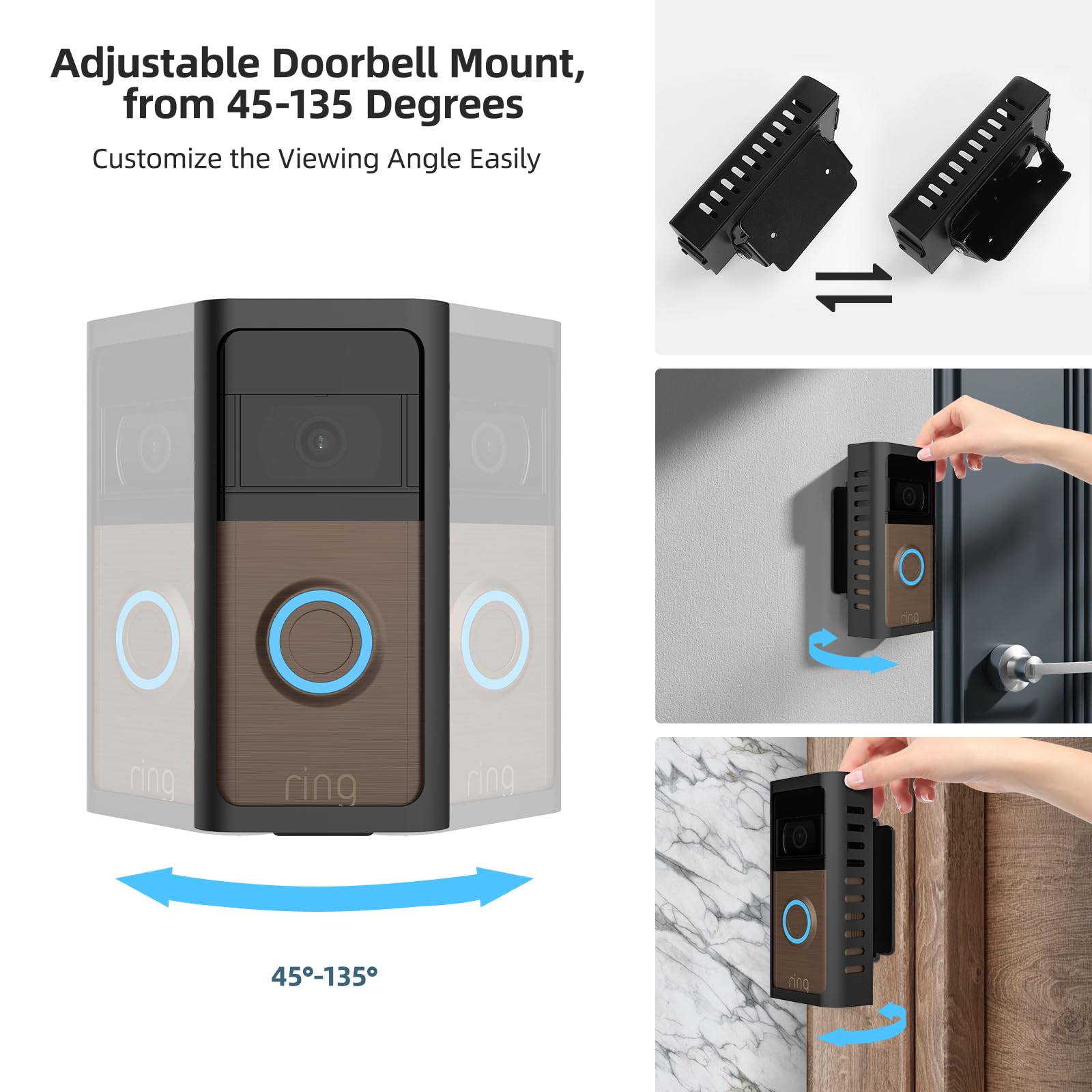 USUAUU Anti-theft screw design deters tampering and protects your doorbell