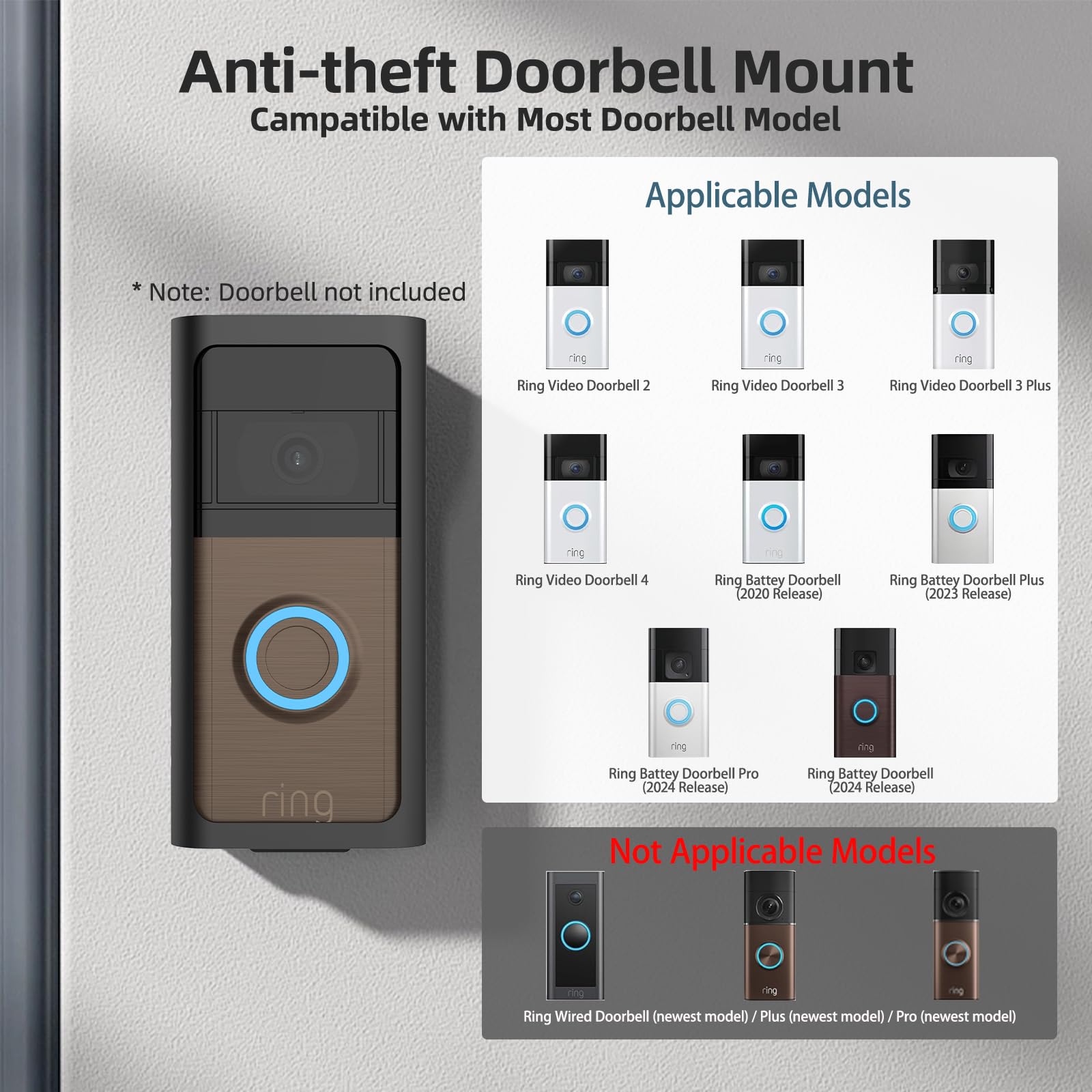 USUAUU Easy-install mounting kit with included hardware simplifies setup