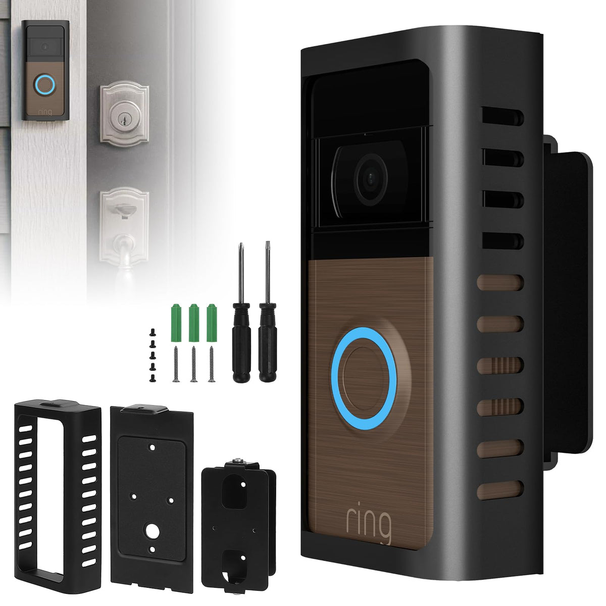 USUAUU Ring Doorbell Mount weatherproof bracket for outdoor use