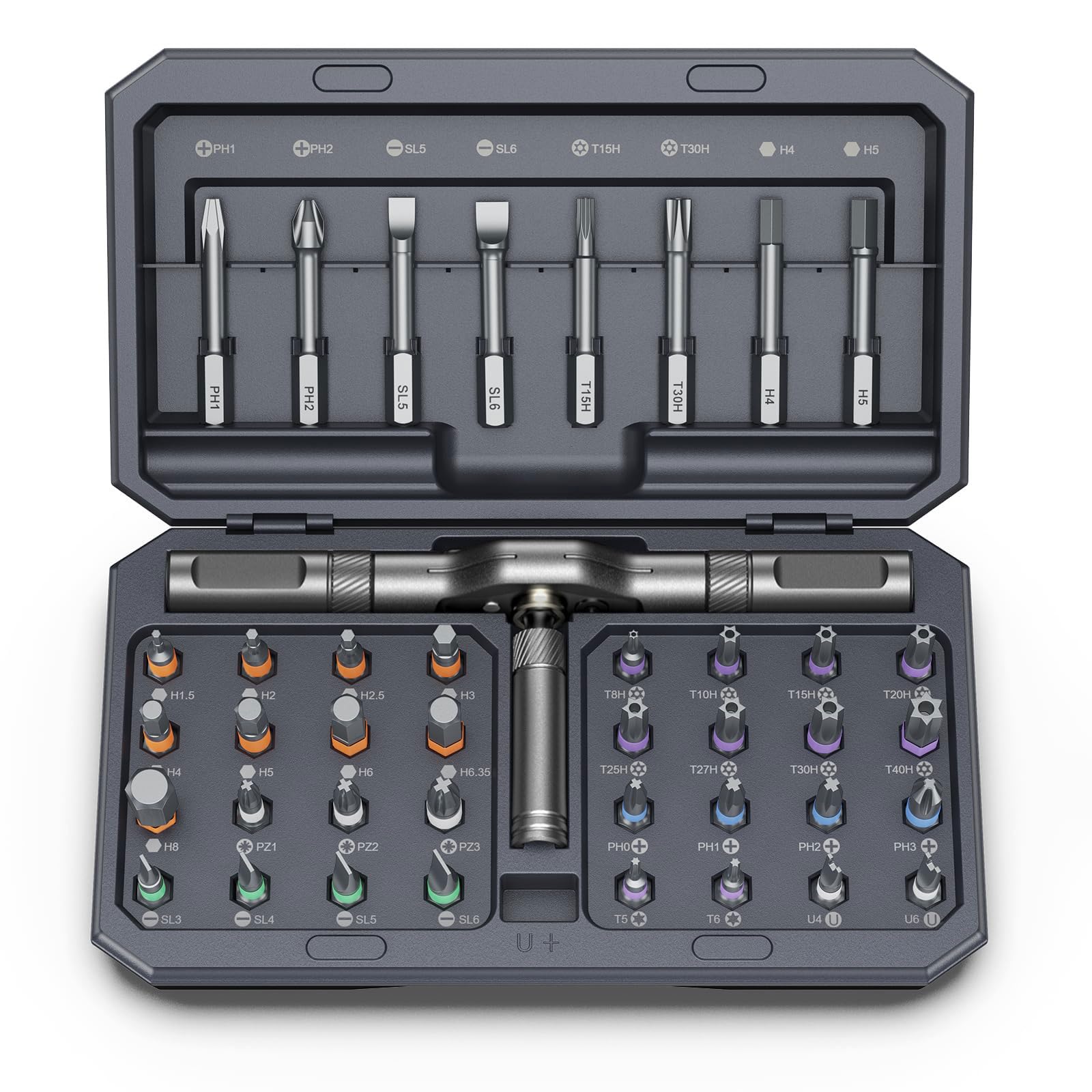 USUAUU 42-in-1 magnetic screwdriver set for versatile quick repairs.