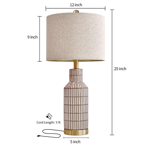 USumkky bedside lamp on nightstand provides cozy reading light