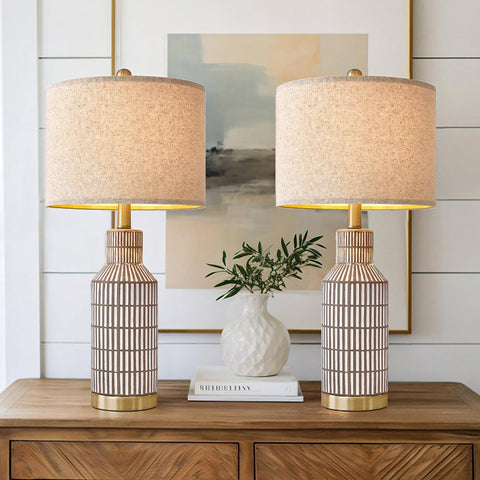 USumkky living room end-table lamp enhances room ambience
