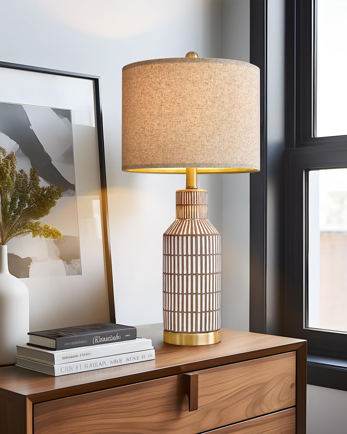 USumkky modern ceramic lamp base highlights decor detail