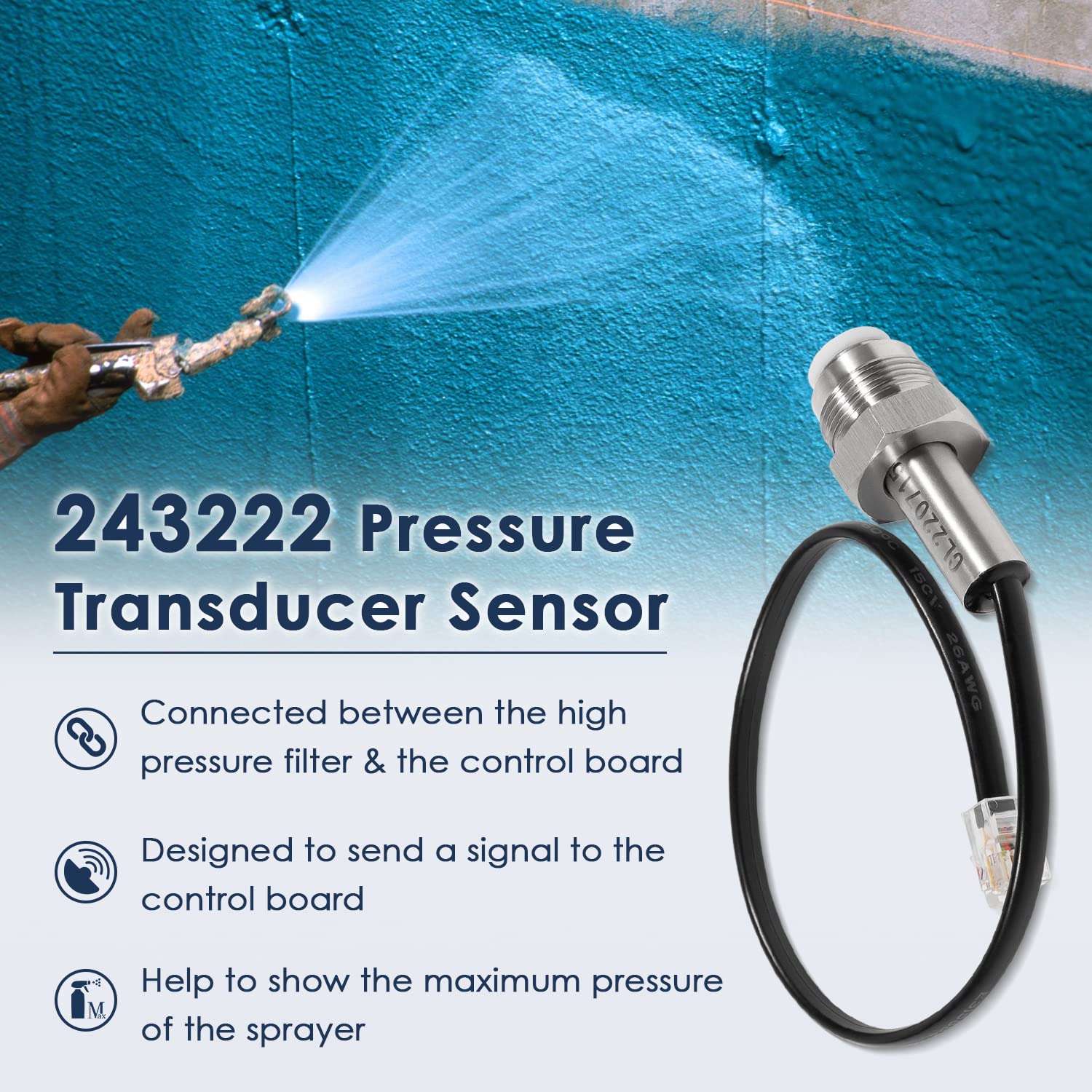 usvehj 243222 sensor connected between high-pressure filter and control board