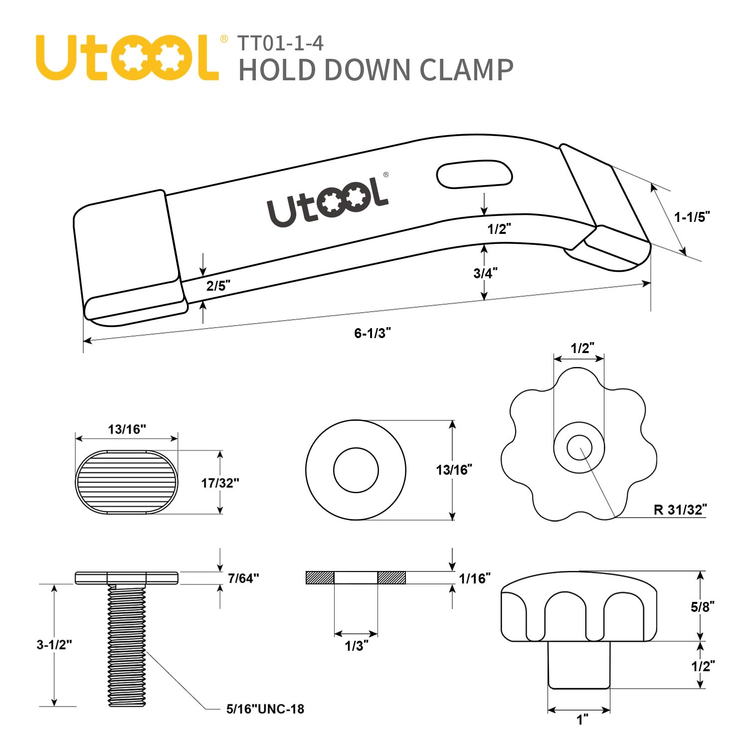 UTool heavy-duty anodized clamps in use providing stable stock support