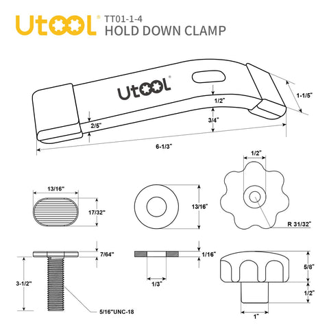 UTool heavy-duty anodized clamps in use providing stable stock support