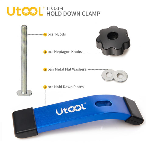 UTool T-slot bolts 3-1/2-inch for quick, secure workpiece fastening