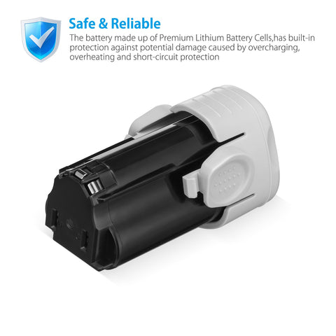 UTRBATT 2500 mAh capacity enables extended runtimes