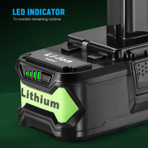 UTRBATT built-in indicator displaying current charge level on battery.