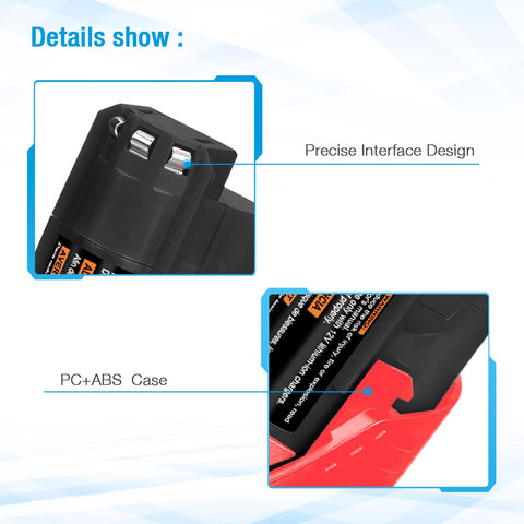 UTRBATT M12 battery with CE/FCC/ROHS certification and smart protection.