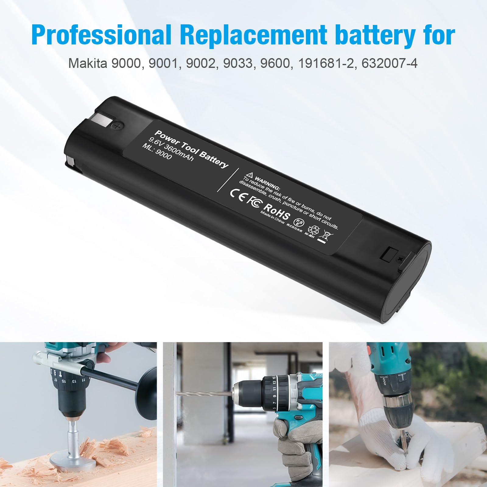 UTRBATT replacement battery for Makita models 193890-9 and 192696-2