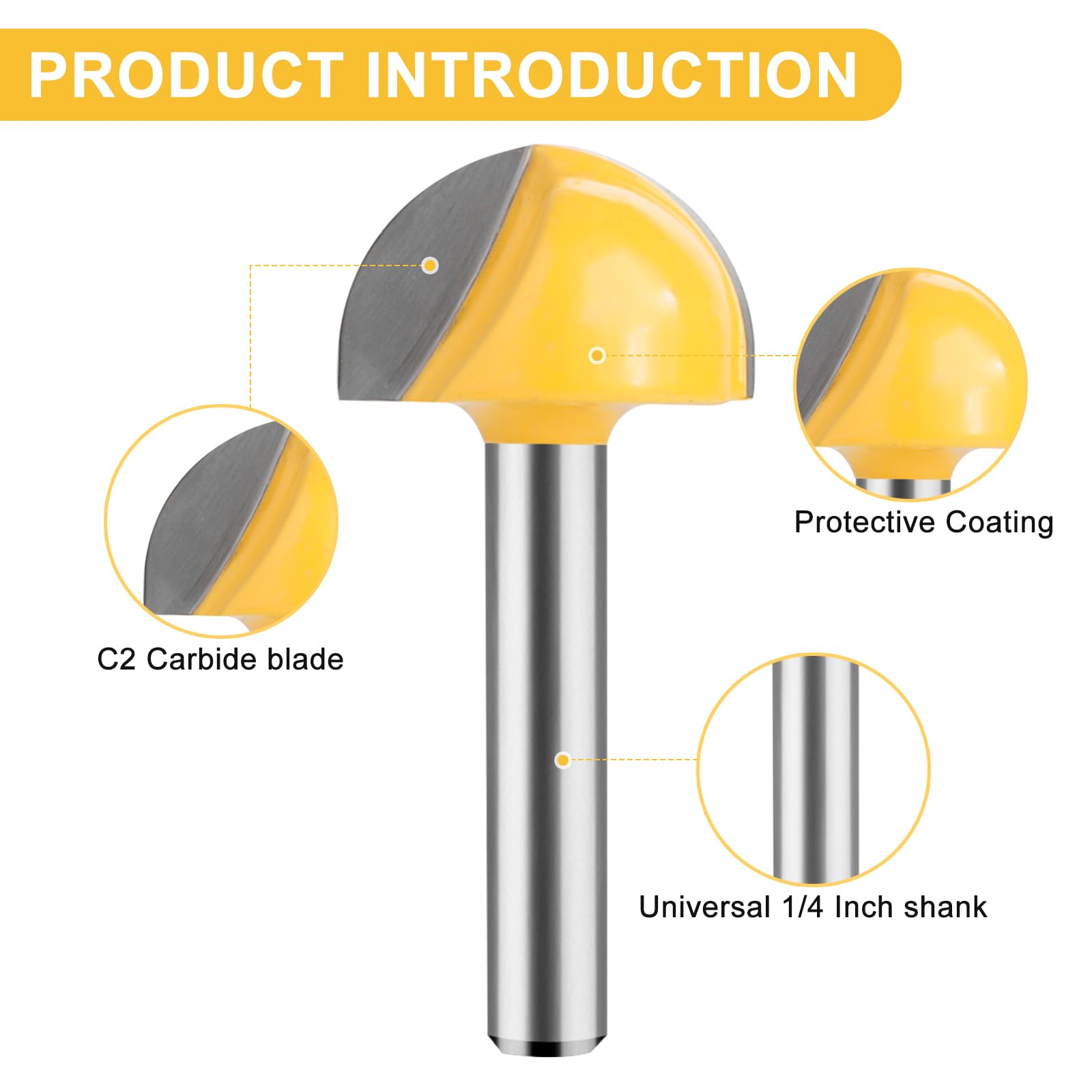 UTRUSTTO Cove Box carbide router bit for durable, precise cuts