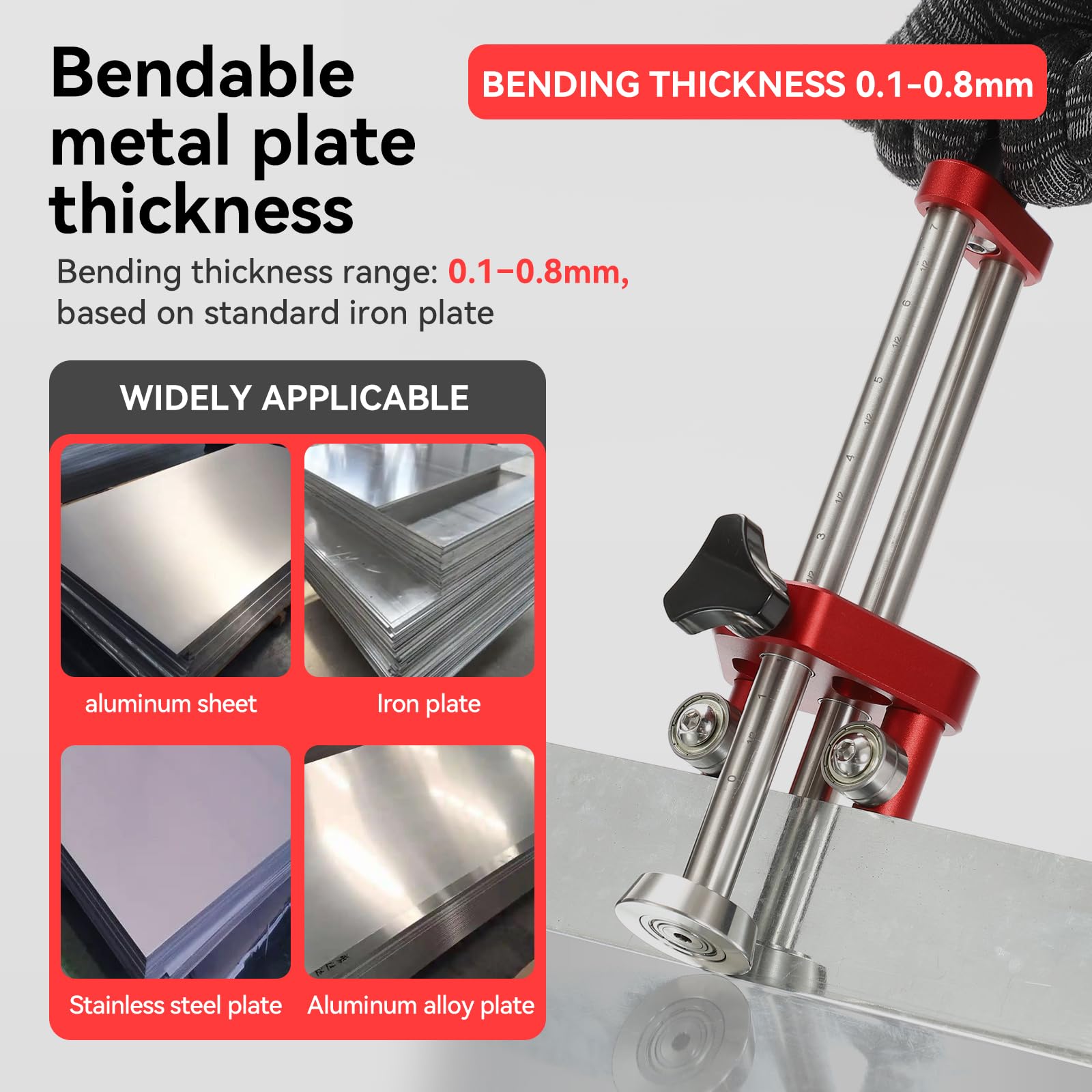 Uttempt Sheet Metal Roller 1 Station portable, lightweight design for on-site work