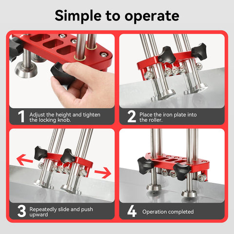Utttempt height adjustable knob supports accurate bending measurements