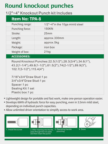 Compact UTZIKO 10-die set organized by conduit sizes for quick setup