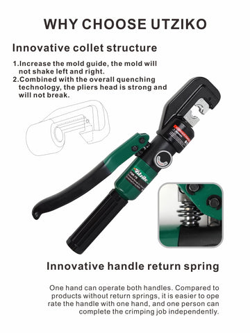 UTZIKO cable cutter included for clean, quick cuts on site.