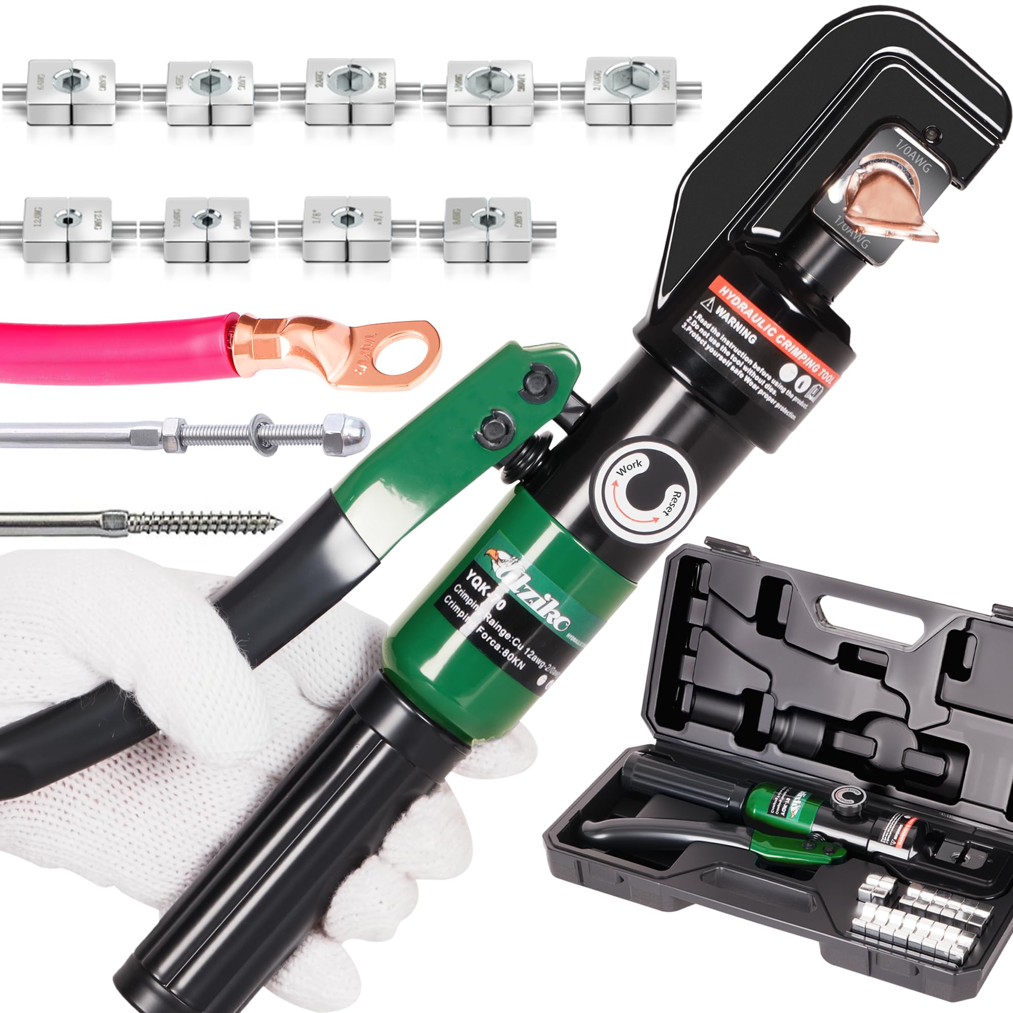 UTZIKO hydraulic crimper body with rugged steel construction for durable crimping.