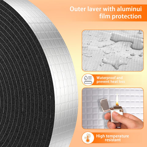 Uudimee insulation highlighting the aluminum foil layer for moisture and heat protection