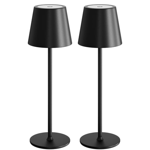 uuffoo 2-pack cordless table lamps illuminate a desk with warm ambient light