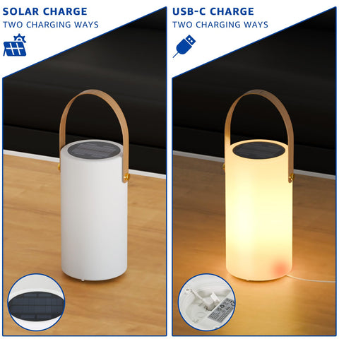 Uuffoo portable lantern with handle ready for camping and outdoor gatherings.